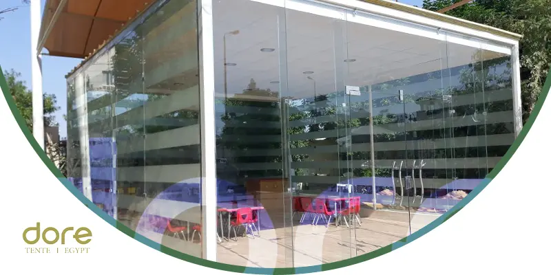 ابواب زجاج سيكوريت للمحلات